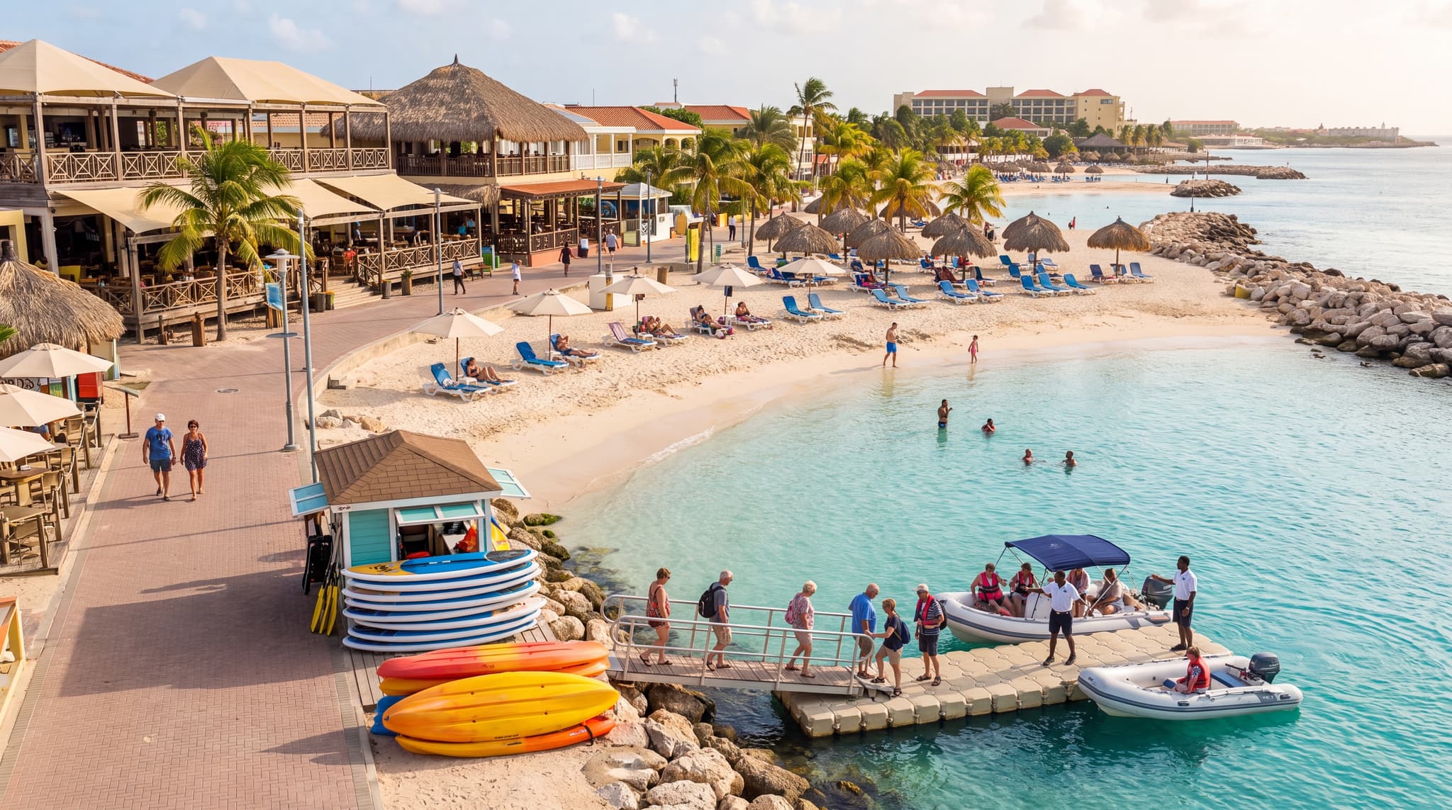 Mambo Beach (Seaquarium Beach) in Willemstad (Bapor Kibra area), Curacao