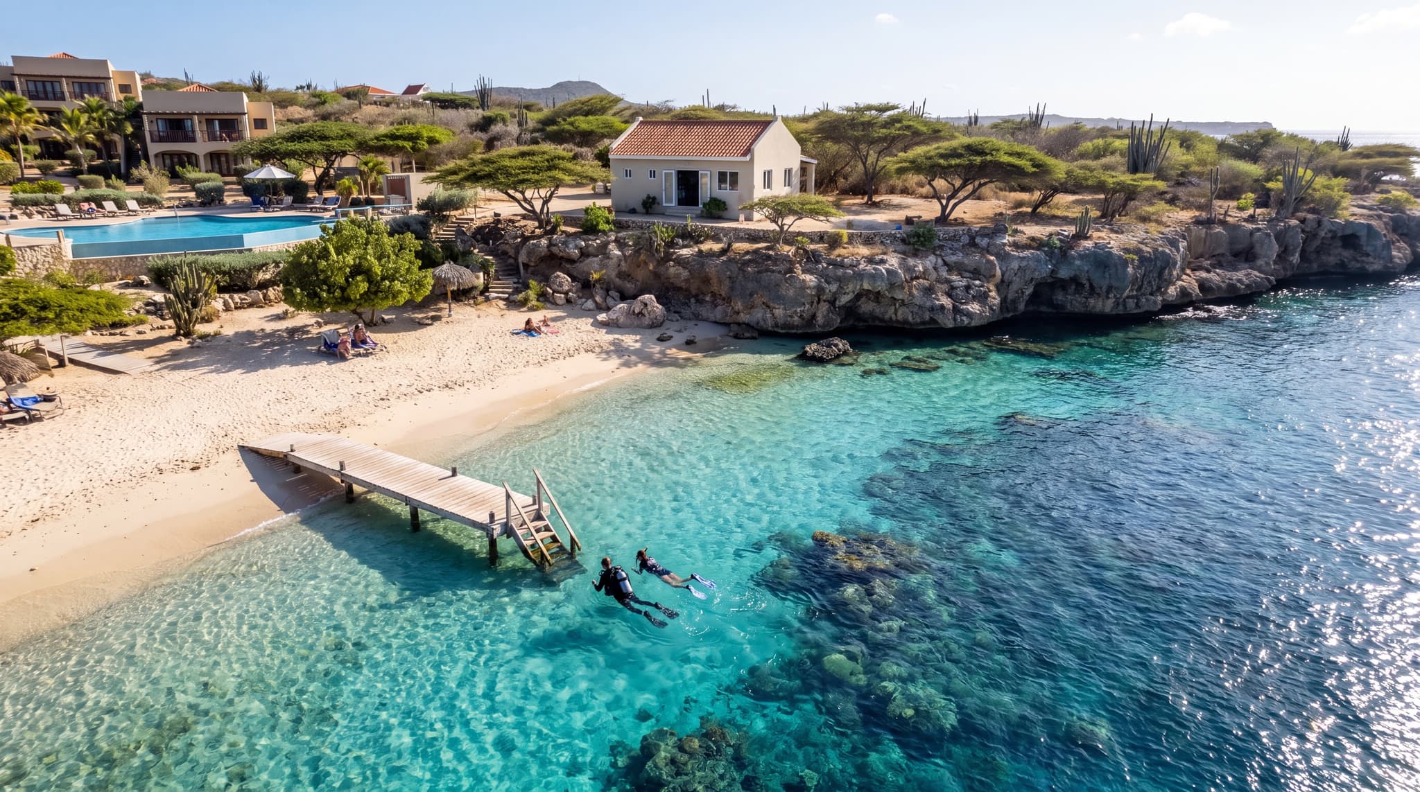 Playa Kalki on the Westpunt coast, Curacao