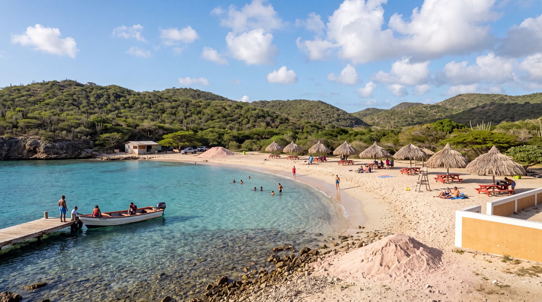 Playa Santa Cruz beach in Curacao. serene