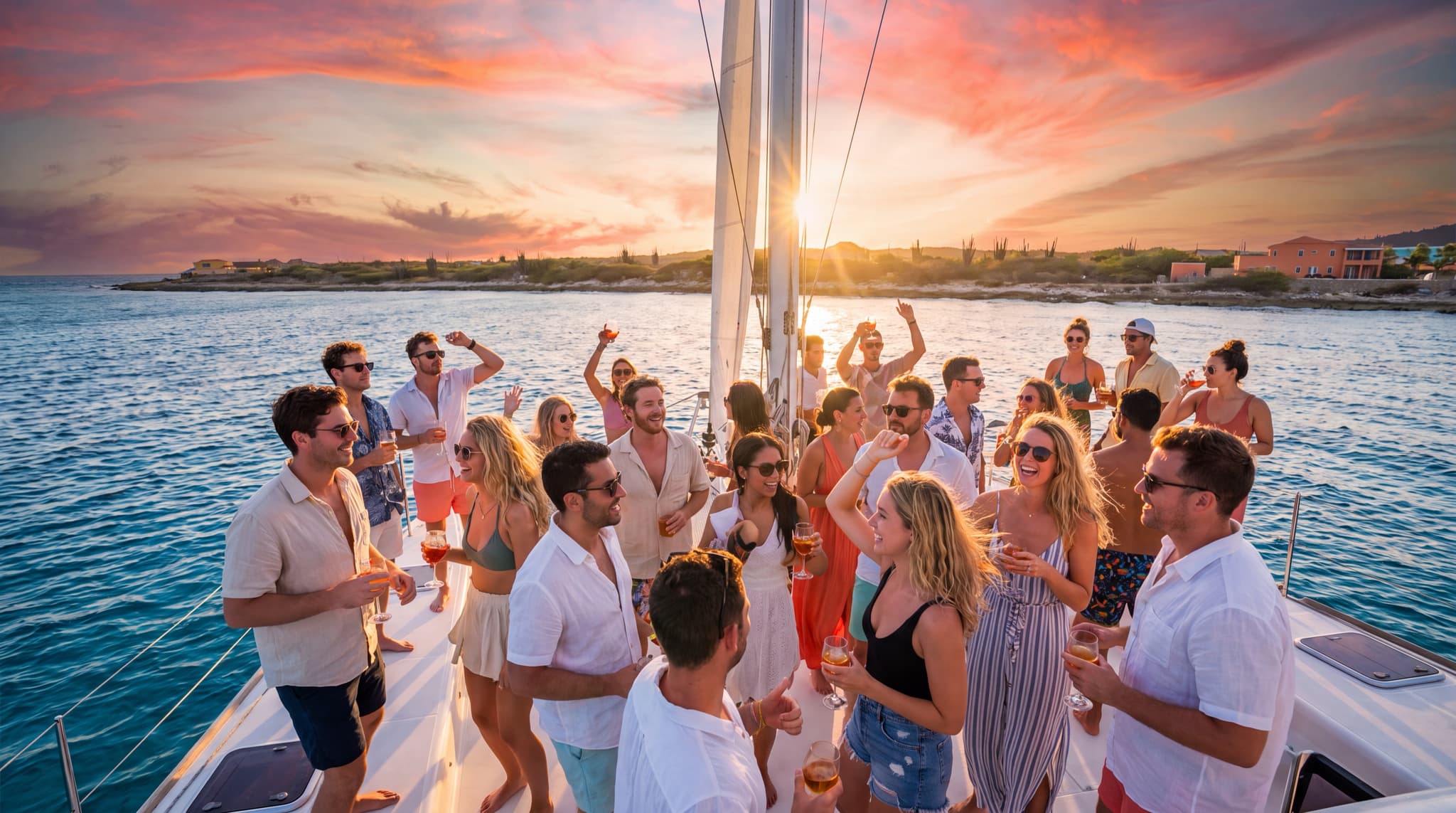 Sunset Cruise Party: All-Inclusive Catamaran Experience